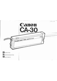 Canon Camcorder Accessories manual. Camera Instructions.